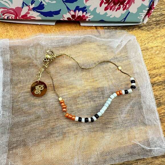 Plunder Design Gunner Bracelet With Colorful Beads & Gold Chain - Picture 2 of 3